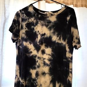 Tie dye T-shirt dress, size L